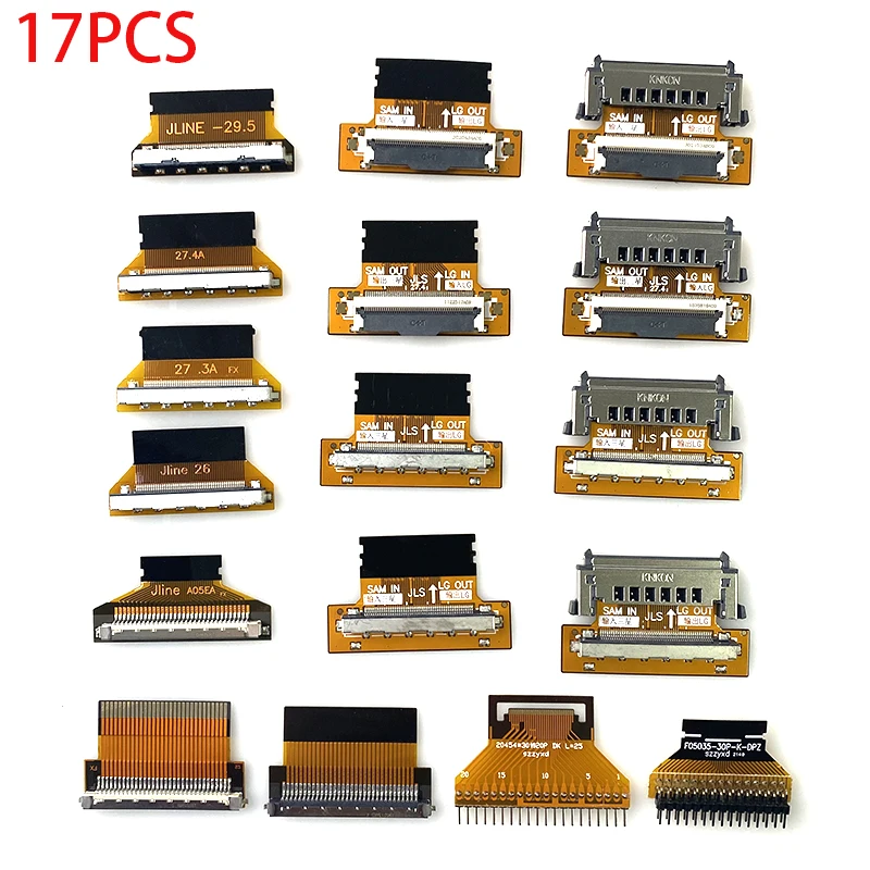 

17PCS LVDS Screen FIX30P to FPC 30P/51P1.0/0.5MM Flexible Flat Cable Interface Adapter EDP Adapter Board