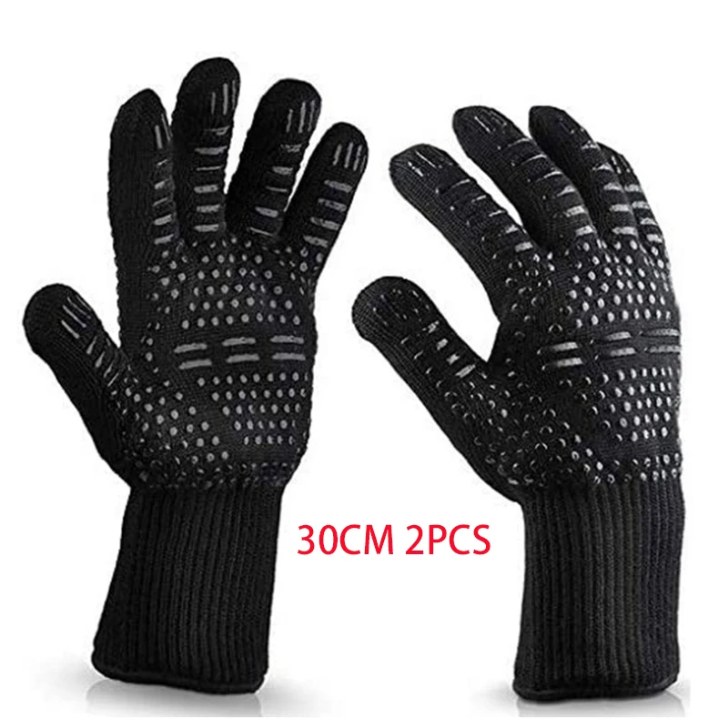 Flame Retardant Non-Slip Heat Resistant Grilling and Oven Gloves