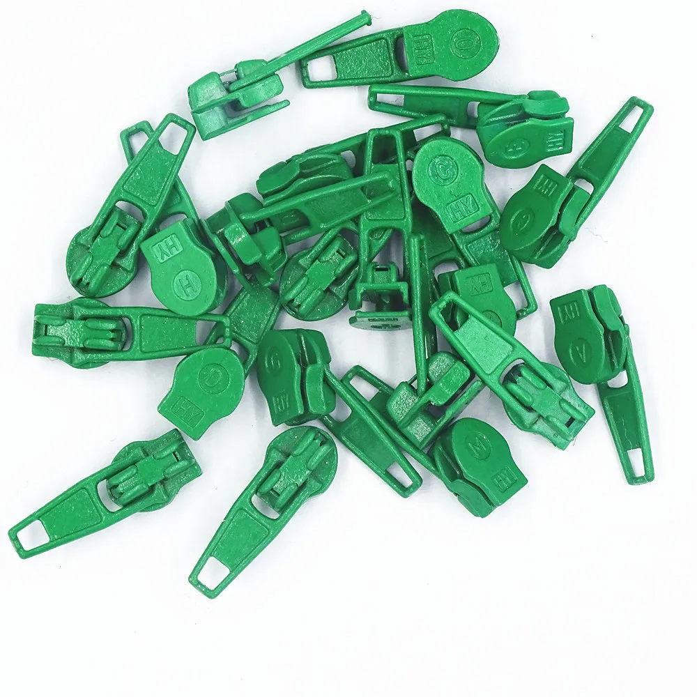 3# Nylon Coil Auto Lock Zipper Puller DIY Sewing Tool 20 Colors 20Pcs zipper pullers zipper sliders zipper heads zipper accessories