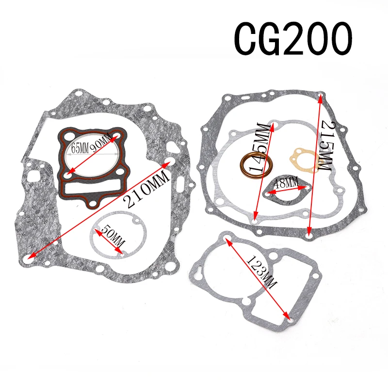 오토바이 실린더 헤드 개스킷 세트, 모페드 스쿠터 CG125 XR125L CG150 CG175 CG200 CG250 CG300 CG350 개스킷