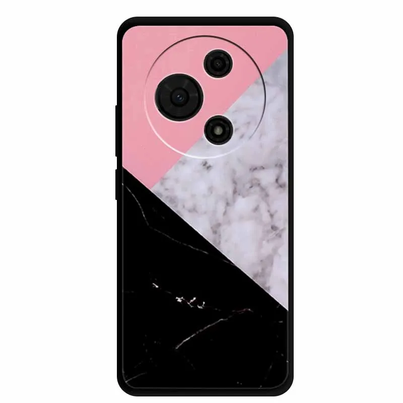 Gradient Marble Painted Silicone Phone Case - Shockproof Soft Cover