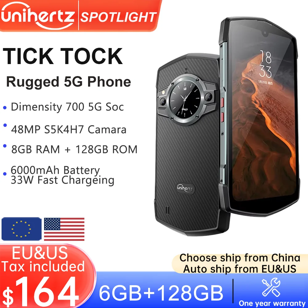 Unihertz Tick Tock 5G スマートフォン Unihertz TickTock - デュアル スクリーンを搭載した 6.5 インチ