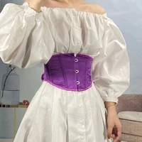 Corset vintage en satin pour femmes, ceinture amincissante, vêtement amincissant, bustier à la mode 1