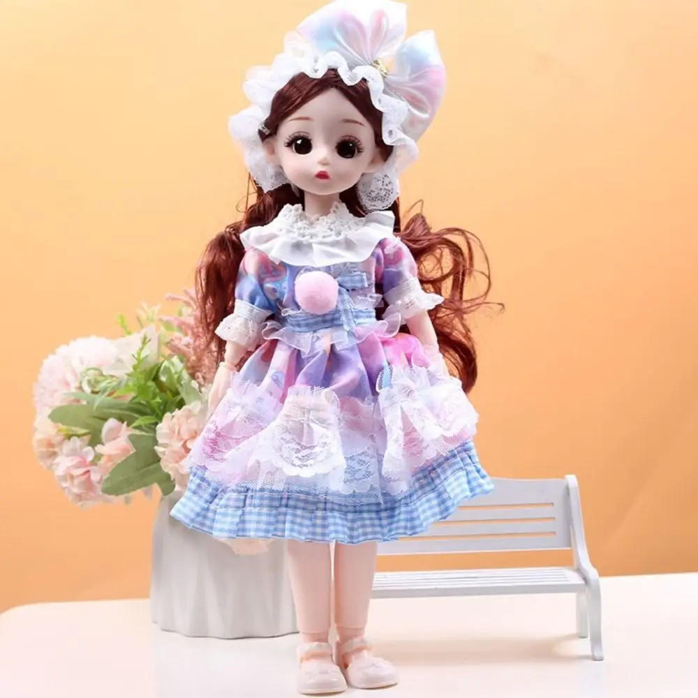 Dressing Spherical Joint 30cm Anime Bjd with Clothes Dress Up Hinged Colorful 3D Eyes 30cm Articulated Toys Children Toys