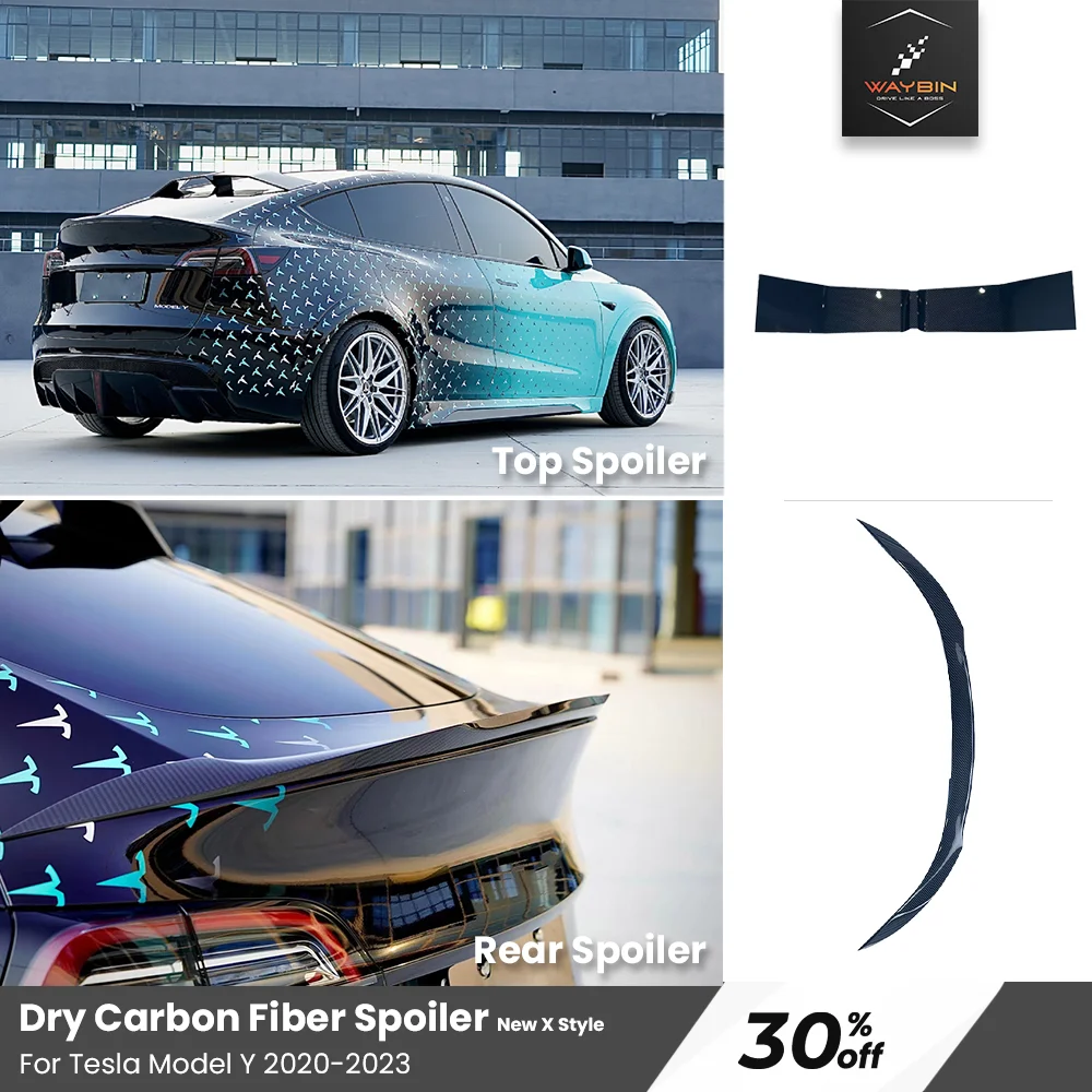 Modely 2023 Dry Spoiler Posteriore In Fibra Di Carbonio Sd Arch Bridge Top Spoiler Tuning Accessori Per Tesla Model Y 2020- 2023
