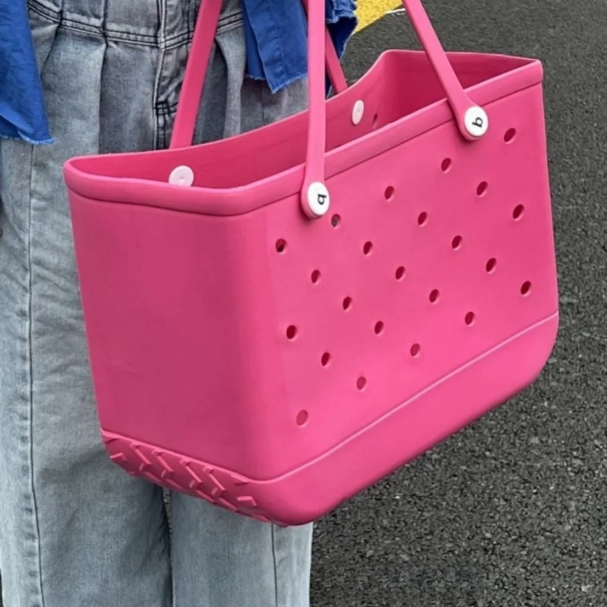 Shoulder Bag Croc Beach Tote XL Beach Croc Tote Bag EVA Rubber