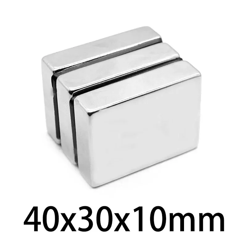 1/3/5pcs Powerful Magnets N52 40x30x10mm DIY Neodymium Magnet Block Permanent Magnets NdFeB Strong Magnetic 40*30*10mm