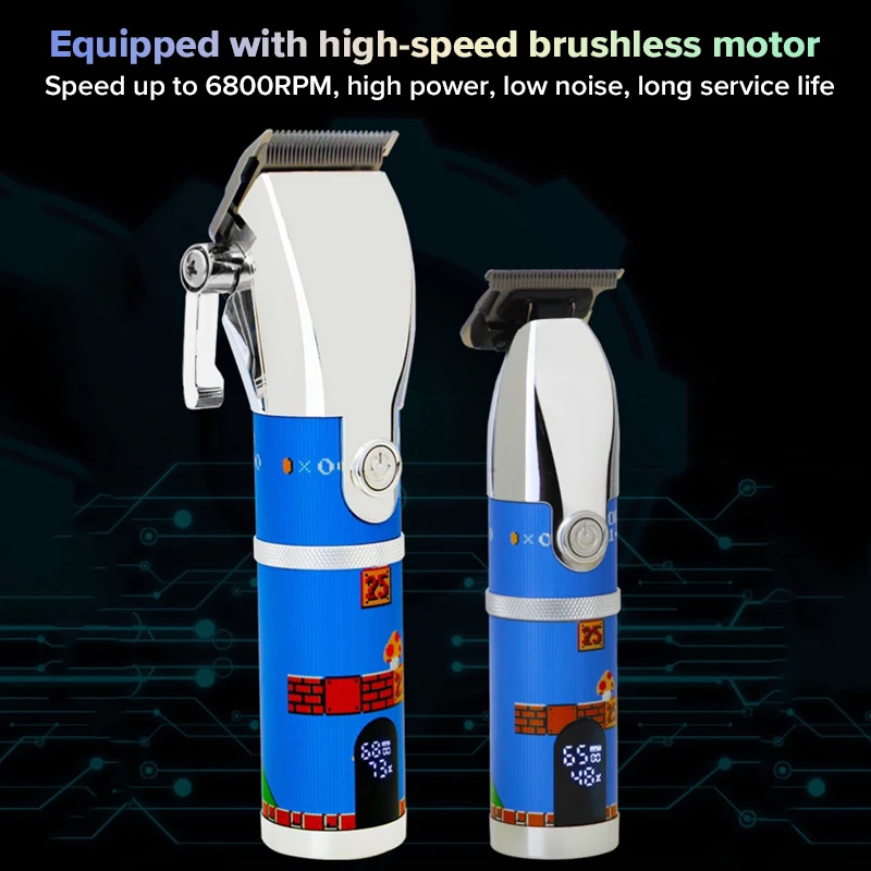 Máquina de Cortar Aparador de Cabelo para Homem Máquina de Corte de Cabelo sem Fio Cabelo Profissional Ajustável Barba Shaver 110-240v 6 Computers & Electronics