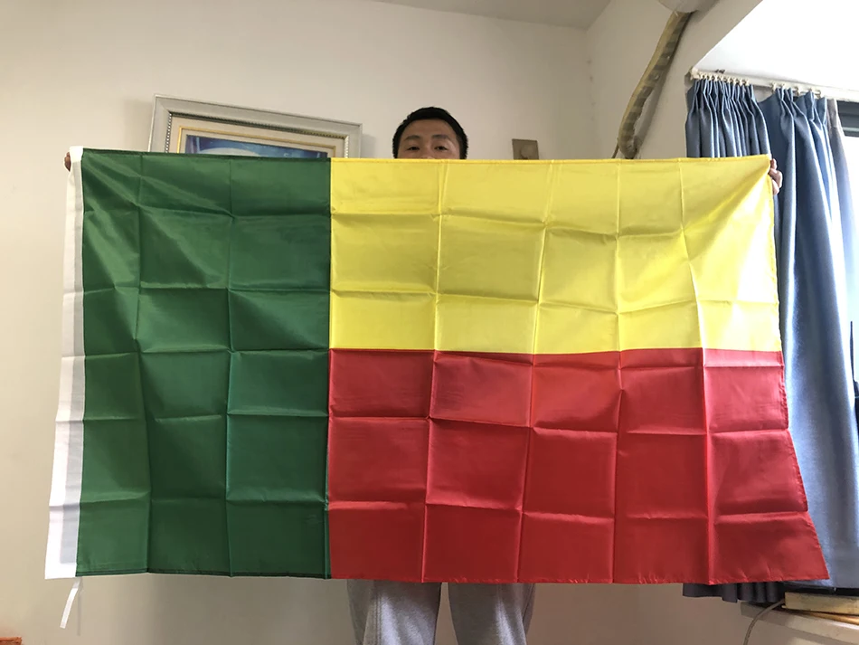 

SKY FLAG Benin flag 90x150cm 3x5ft HIGH quality polyester hanging Benin flag banner indoor outdoor home decoration