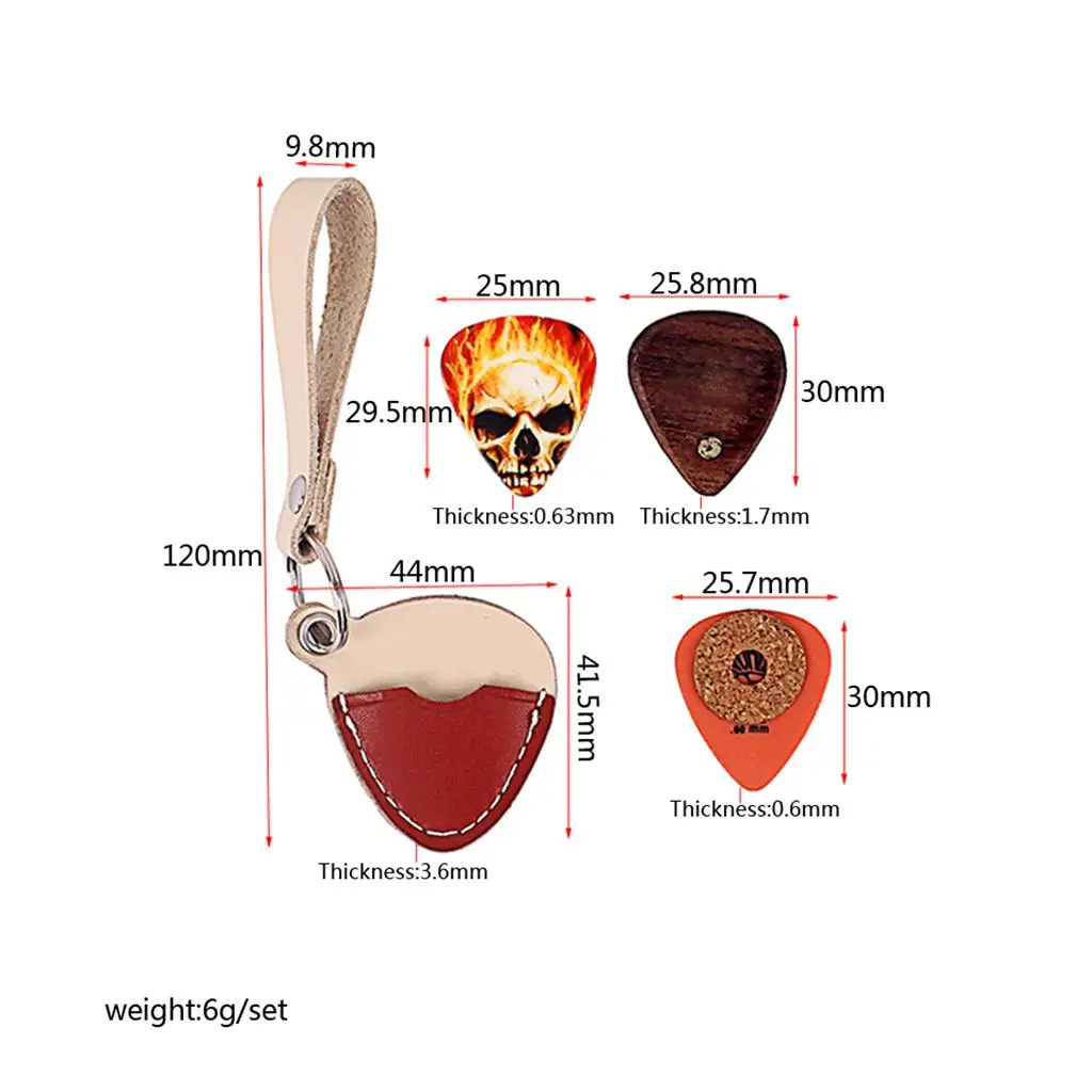 New 3pcs Guitar Picks Plectrums Toughness Anti Slip W/ Pick Holder Case