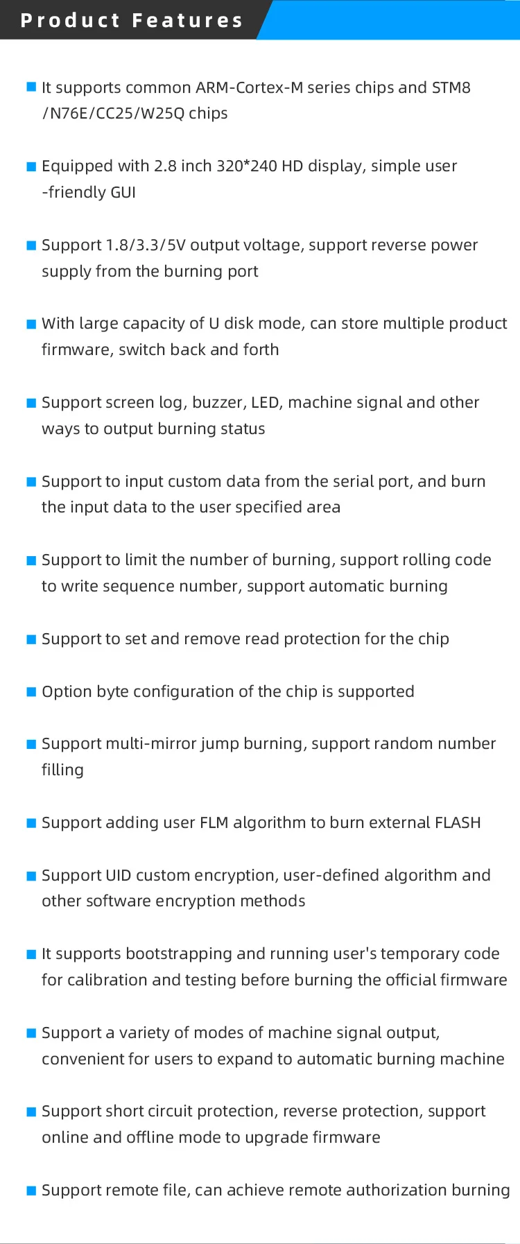 P100 Offline Downloader V2 Programmer Downloader STM32 STM8 N76E GD Offline Prog