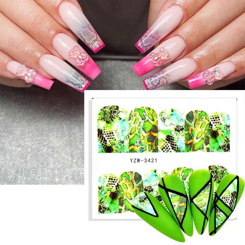 1pcs Leopard Nail Art Sticker Water Transfer Decal Animal Print Wrap Slider Full Cover Manicure Decoration |