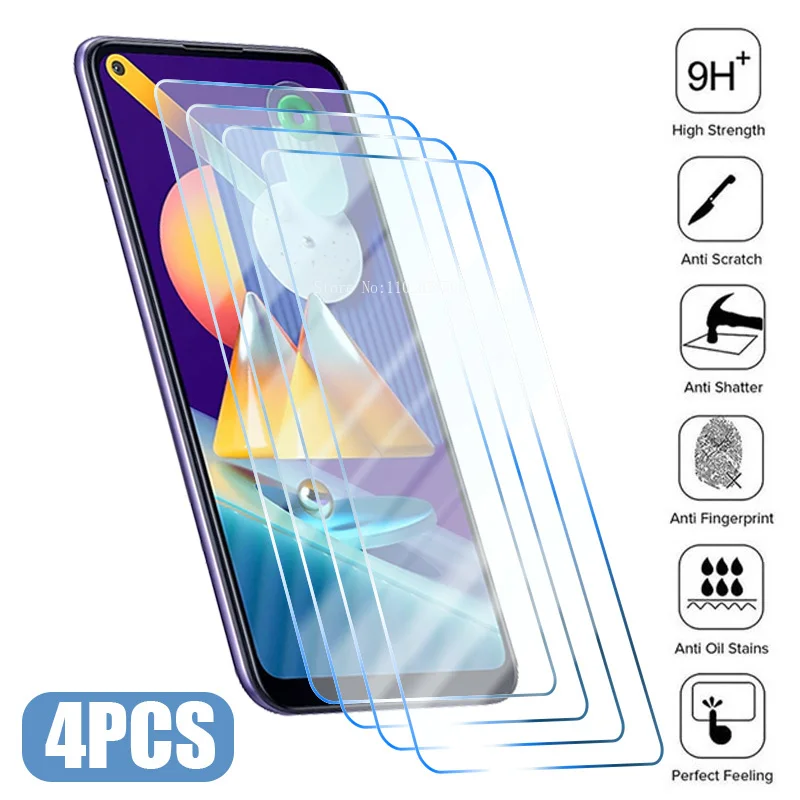 4 шт. низкая цена закаленное стекло для Samsung Galaxy A54 A34 A14 A53 S20 S21 FE A21S A31 A41 A73 A13 A02S A03 A04 A12