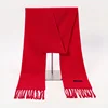 Trendy Red Cashmere Scarf Shawls Wrap Tassel Pashmina Stoles Jubilant Scarf Woman Winter Scarf Thick Neckscarf Female Echarpe 2