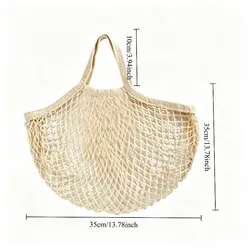 Eco - Friendly Reusable Cotton Mesh Tote Bags (Handheld)