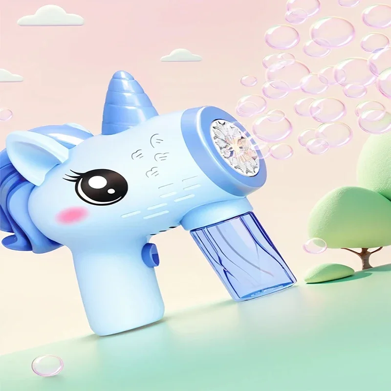 Unicorn Bubbles Machine Electric Bubble Gun Automatic Soap Blower Bubble Blowing Toy Outdoor Party Games Toy 5