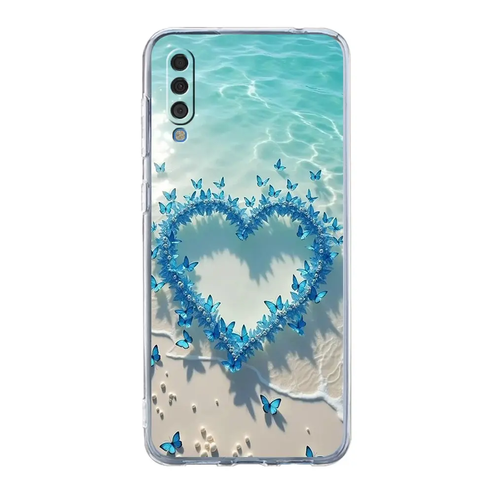 Blue Butterfly Ocean Waves Phone Case Cover