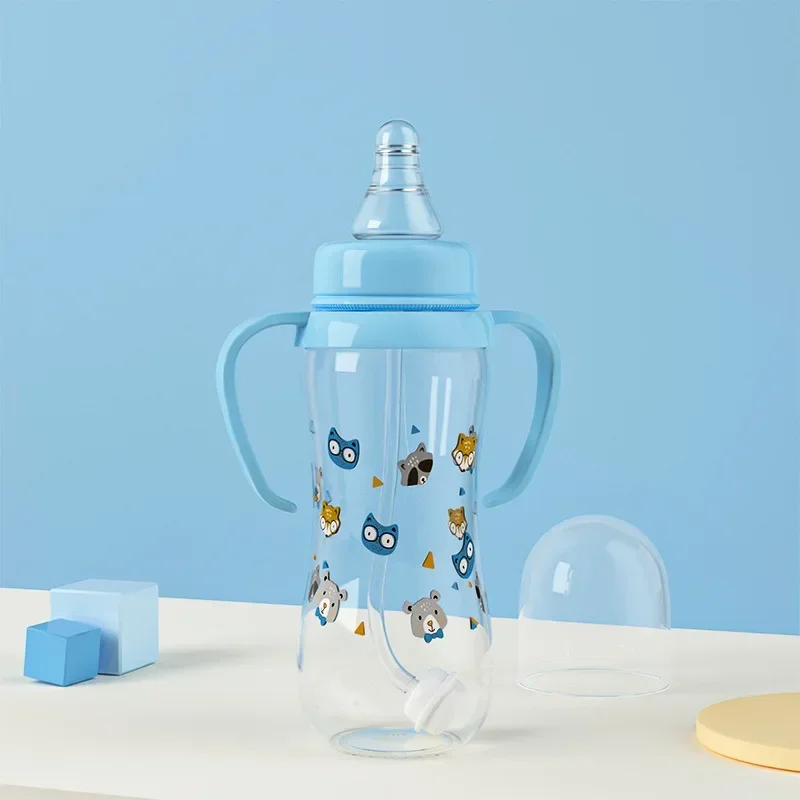 Baby Bottle with Gravity Ball Mark Mouth Handle Milk Bottles Newborn Pattern Random water bottle,milk bottle,feeding bottle
