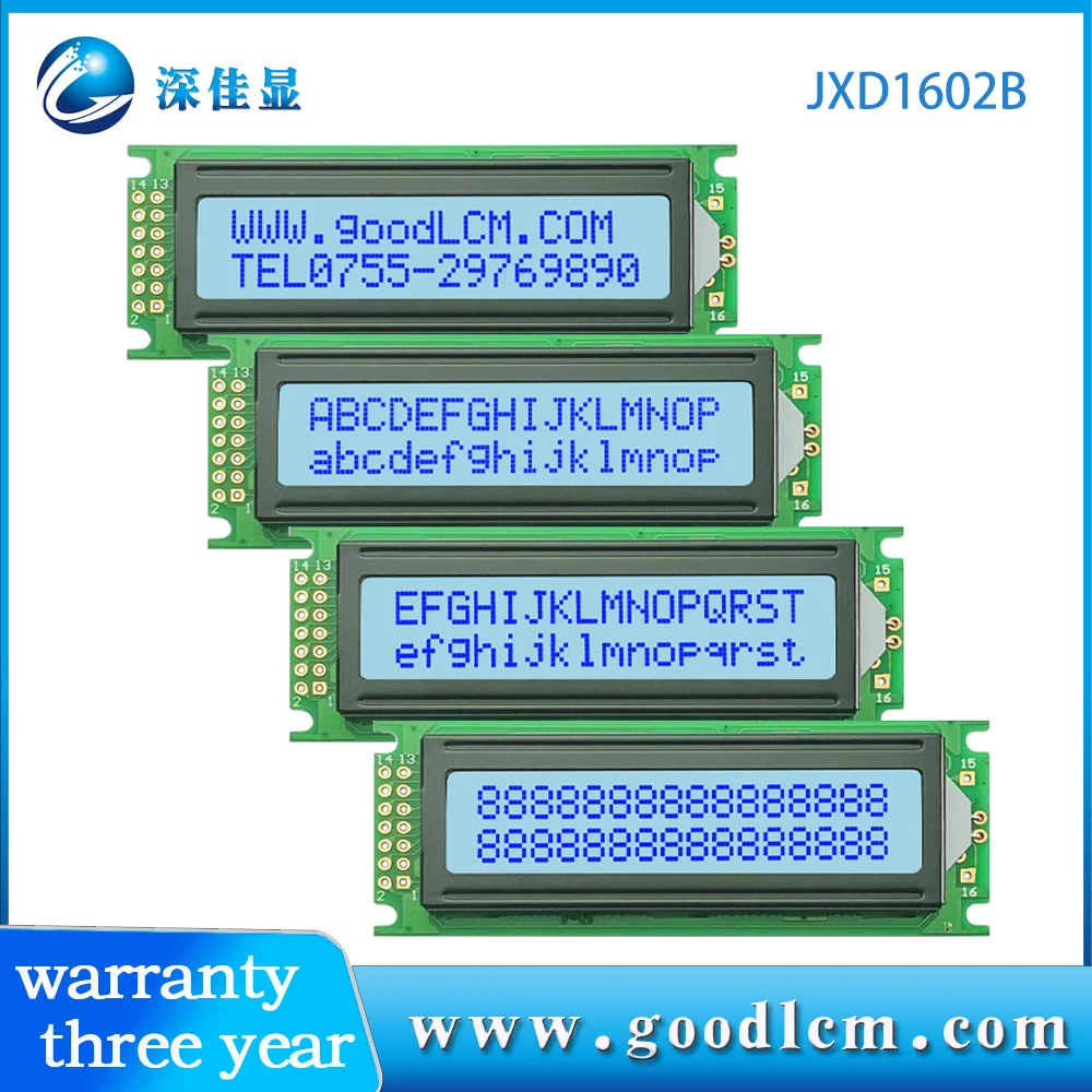 1602Lcd display 16x2B Lcm display module STN gray screen blue character hd4780 or aip31066 control drive