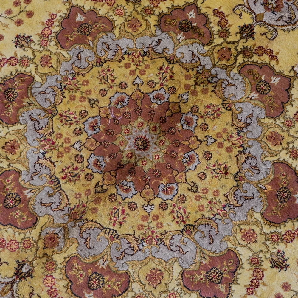 6x9ft Luxury Woolen Carpet Oriental Wholesale Persian Rug Vintage Pure Hand Woven Wool&Silk Rug for Bedroom Living Room Lounge 3