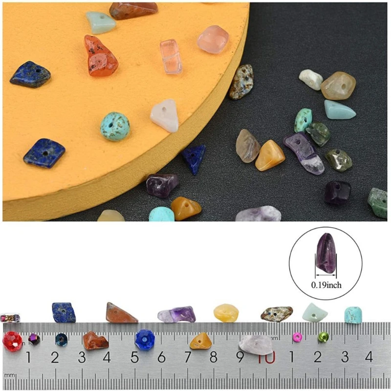 1 Set Natural Irregular Gemstones Beads with Jump Rings Ear Hooks Pliers Lobster Clasps for DIY Jewelry Making Accessories