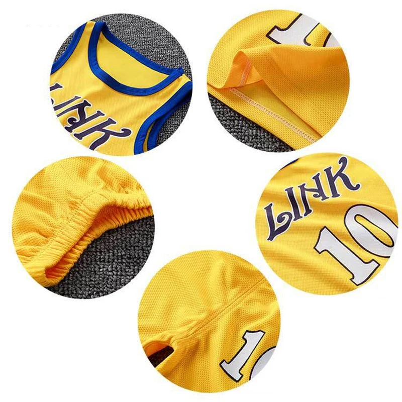 Summer Boys Girl Sports Clothes Suit Basketball New Children's Fashion Leisure LettersT-shirt 2pcs Set Kids Tracksuits
