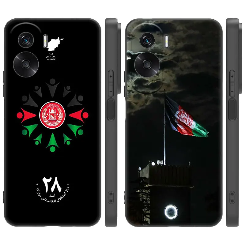 Afgano Afghanistan Flag Cartoon Cover Custodia Nera Per Honor X5 Plus X6 X7 X8 X6A X6S X7A X8A X9A X9B 70 90 Lite X30I X40I X50I 5G