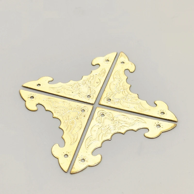 10pcs/20pcs 25x25mm Jewelry Box Corner Decoration Bracket Protector Wooden Craft Decorative Triangle Metal Plate protection