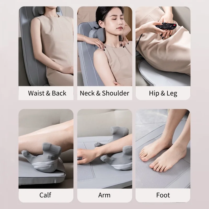 Electric Back Massager Vibrating Cervical Massage Chair Seat
