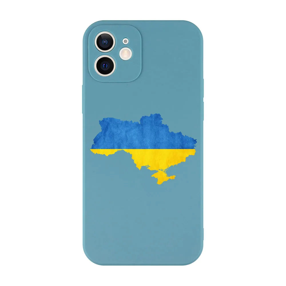 13 pro case Ukraine Map Flag Love Heart Pattern Soft Phone Case for iPhone 13 12 11 Pro Max SE 2022 Fundas Para Couple Silicone Paired Cover 13 pro cases