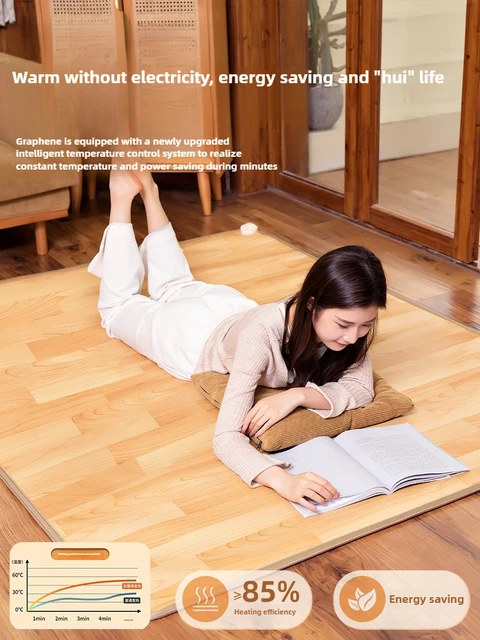 กราฟีนคาร์บอนคริสตัลชั้นเครื่องทําความร้อนเสื่อเครื่องทําความร้อนพรมไฟฟ้าห้องนั่งเล่นบ้าน 1