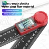 2-in-1 Digital Angle Meter Inclinometer Digital Angle Ruler Electronic Goniometer Protractor Angle Finder Wood Measuring Tool 2