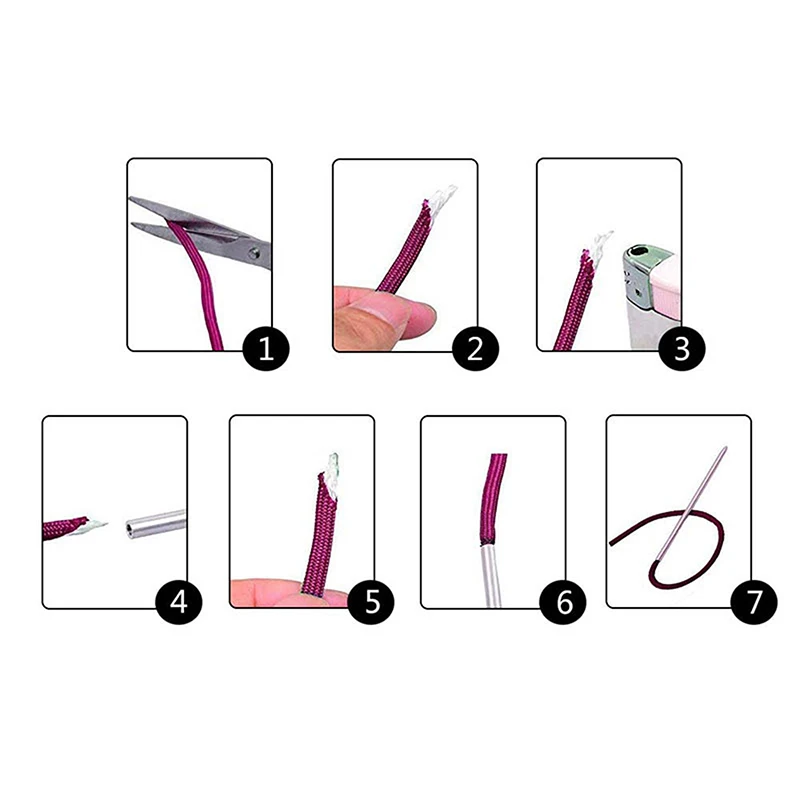 DIY 파라코드 스티칭 세트 스테인레스 스틸 우산줄 바늘 팔찌 플래트너 뜨개질 쥬얼리 제작 도구