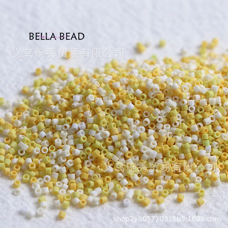 Handmade Matte Antique Macaron Glass Beads for DIY French Embroidery