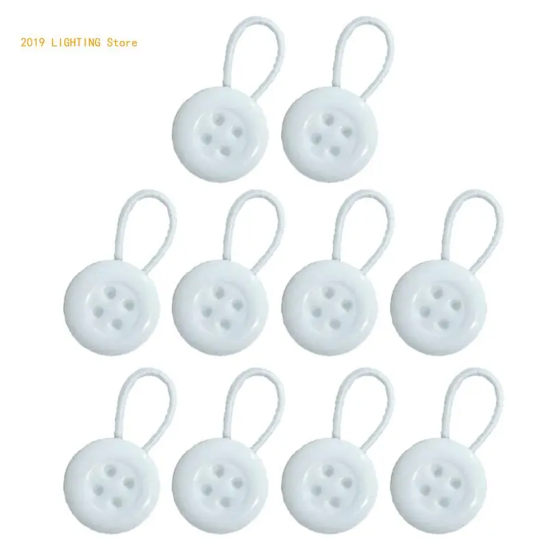 10Pcs Collar Extenders Elastic Button Extender Neck Extenders for Dress T-Shirts 2