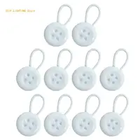 10Pcs Collar Extenders Elastic Button Extender Neck Extenders for Dress T-Shirts 2