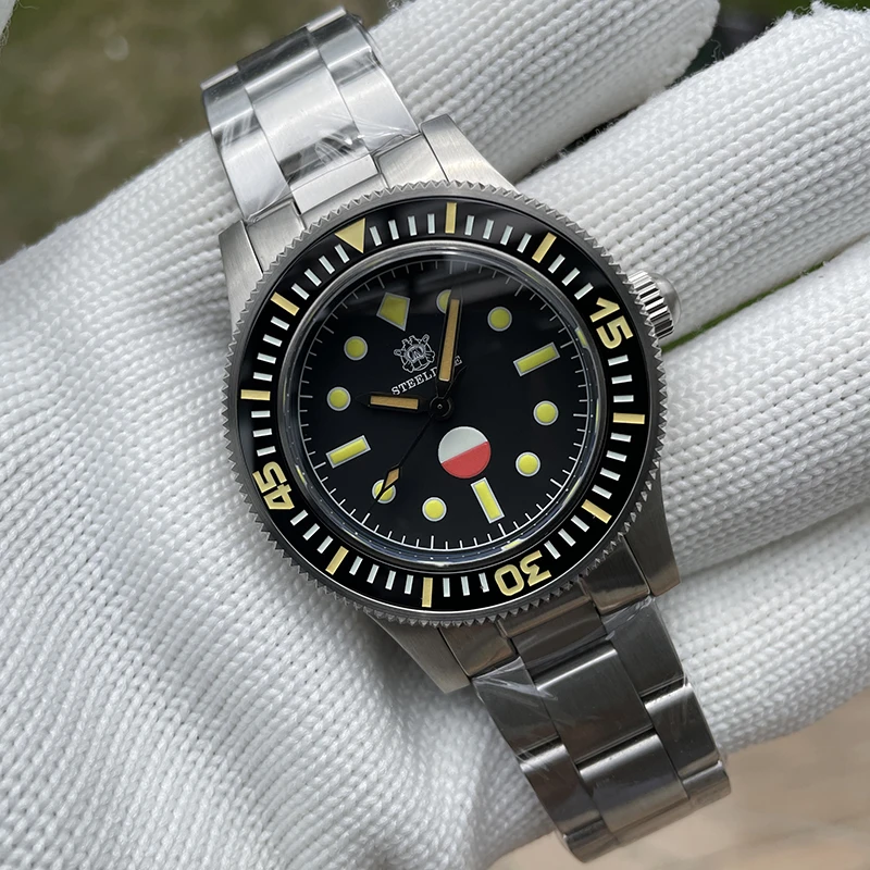 

STEELDIVE Men Diver Watch 41MM Military Automatic Mechanical Wristwatch 300m Waterproof C3 Luminous NH35 Ceramic Bezel Sapphire
