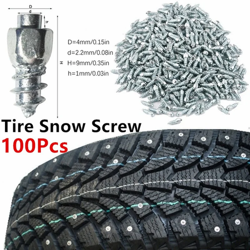 Car Tire Stud Winter Anti-Slip Screws Nails Alloy Auto Motorcycle Bike Truck Off-road Tyre Anti-ice Spikes Snow Sole Tire Cleats wheel tyre studs