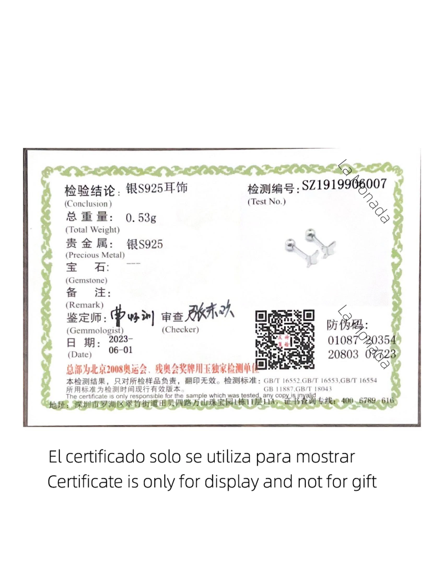 라 Monada 여성 귀걸이 실버 925 나비 귀 피어싱 여성을위한 귀걸이 너트 스크류 실버 스터드 귀걸이 작은