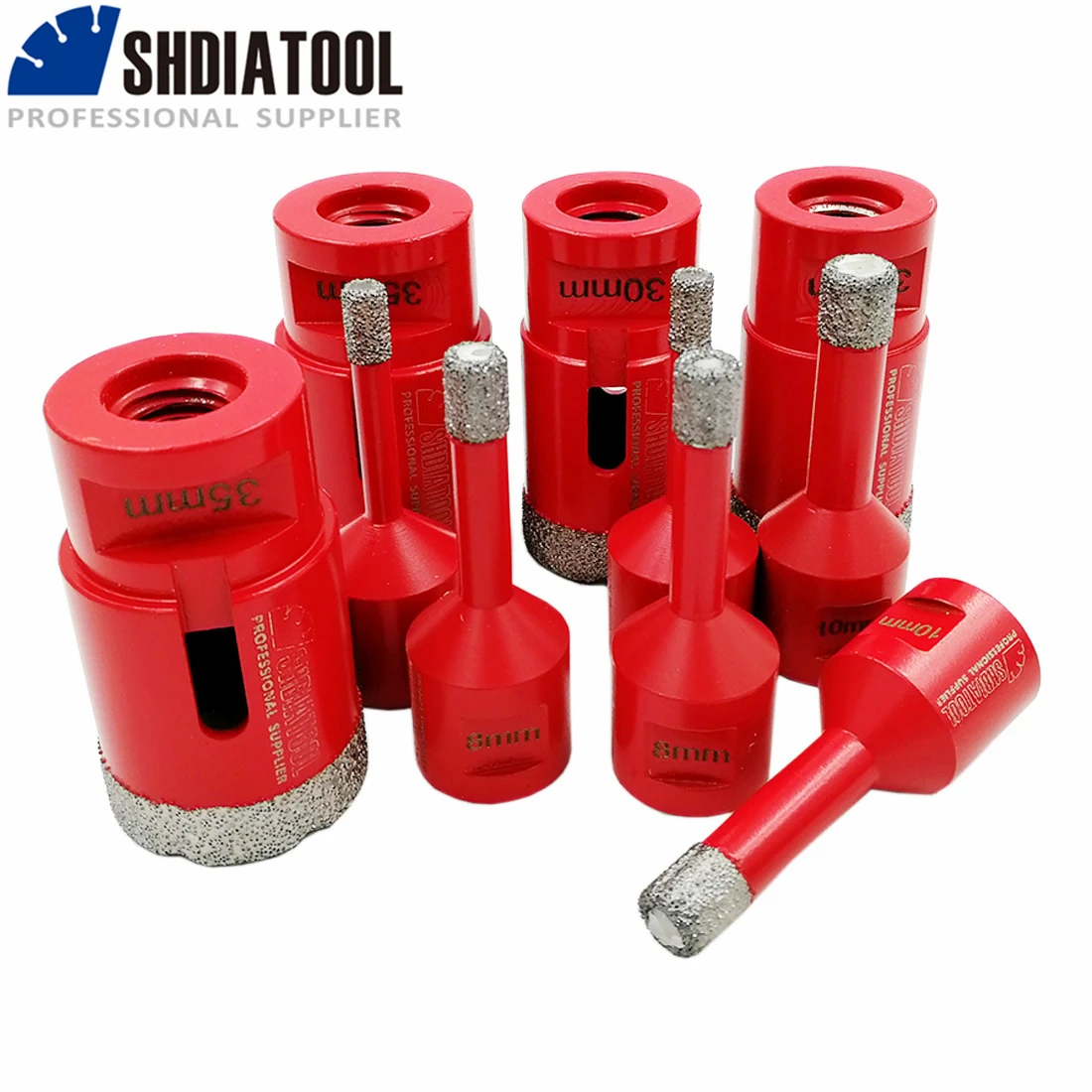 SHDIATOOL Diamond Drilling Crowns Core Drill Bits Hole Saw M14 Thread Granite Marble Masonry Porcelain Angle Grinder Dry Tile