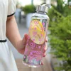 550ML Plastic Water Bottle Portable Gym Sport Water Bottle Bowknot Love Pattern Leakproof Water Cup Little Daisy Office Bottle 2