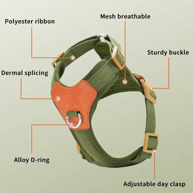 Explosion-proof and reflective pet chest strap vest-style dog chest strap anti-lost adjustable chest strap 2