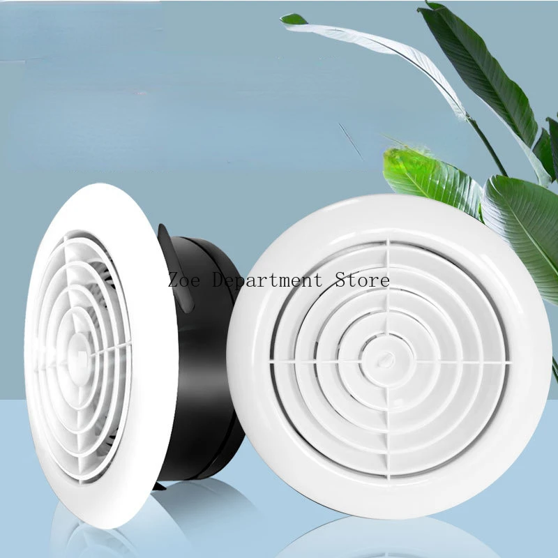 3-4-5-6-8-White-ABS-Plastic-Round-Air-Vent-Grill-Cover-Diffuser ...