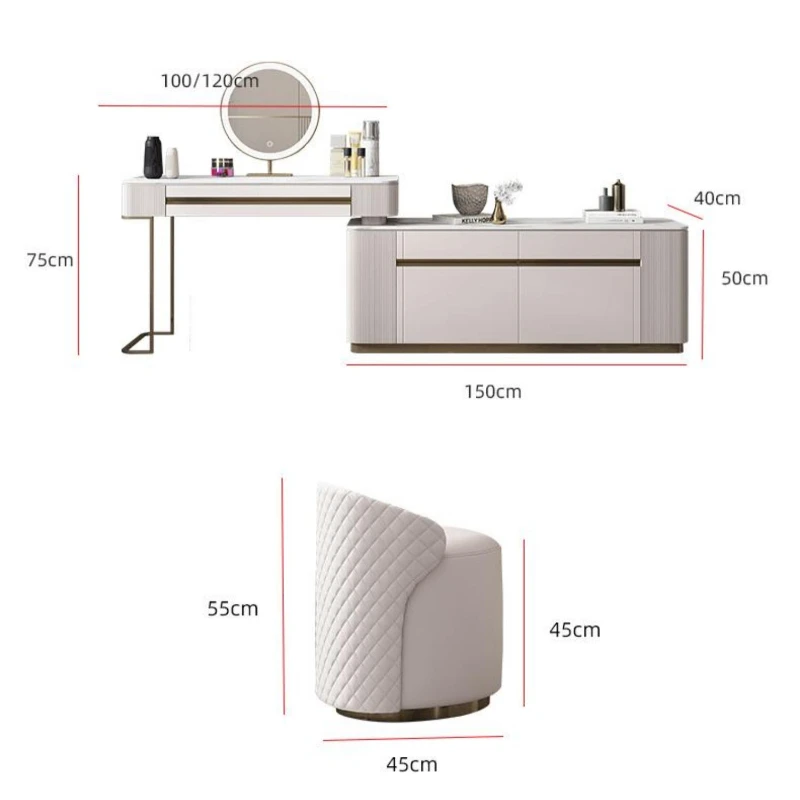 Vanity Storage Dressers Nordic Mirror Console Computer Desk Makeup Table Mobile Muebles Para Dormitorio Bedroom Furniture items makeup dressing table box container drawer nordic organizer woman coiffeuse dressers dressing table mirrors