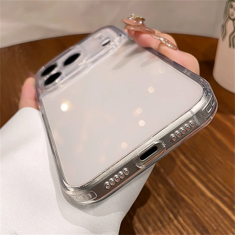 Ultimate Transparent Phone Case with Lens Protector and Shockproof Bumper Cover