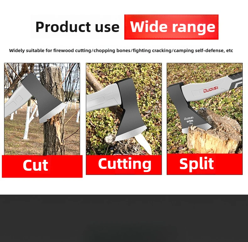 Description Picture 5 of itemCarbon Steel Woodworking Axe Rust Resistant and Durable Multifunctional Wood Cutting Logging Outdoor Fire Professional Tool Axes