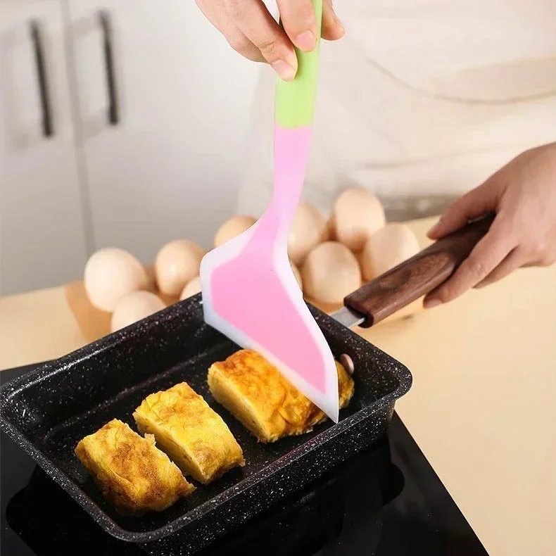 Kitchen Utensils Silicone Spatula Pancake Turner Non-stick Fried Egg Turner Food Grade Spatula Omelette Cooking Tool S Kitchen Cooking Utensils