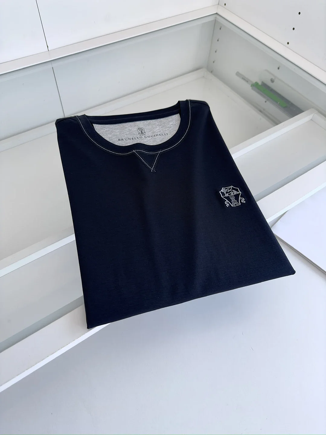 

ZEMKY T-Shirt men Double cotton 2024 summer New ventilate Solid Color Casual Appear Thin Sleeve Embroidery Decoration Old Money