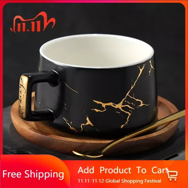 

Luxury Handle Coffee Cups Gift Ceramic Design Milk Espresso Green Cups Tea Afternoon Mocha Kaffeetasse Teacups And Saucers Set