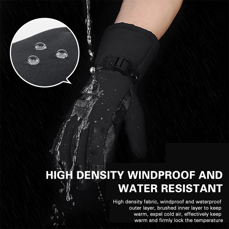 Winter Outdoor Riding Gloves Full Finger Warming Gloves Unisex Touchscreen Sports Gloves for Skating Skiing Running 5